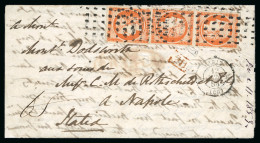 1853, Lettre Pour Naples (Napoli), Affranchissement - 1849-1850 Ceres