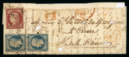 1853, Lettre De Paris Pour L'Île De La Réunion, Affranchissement - 1852 Luigi-Napoleone