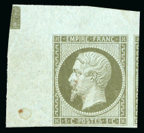 1860, Empire Non Dentelé 1 Centime Olive Y&T N°11, - 1853-1860 Napoleone III