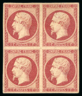 1853, Empire Non Dentelé 1 Franc Carmin Y&T N°18 En - 1853-1860 Napoleon III