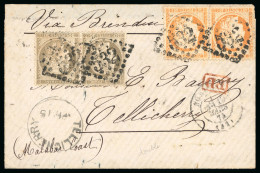 1871, Lettre Pour Tellicherry (Inde, Etat Du Kerala, - 1871-1875 Ceres