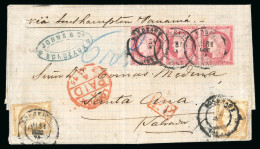 1875, Lettre Pour Le Salvador, Affranchissement Cérès - 1871-1875 Ceres