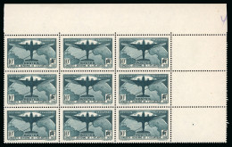 1936, Traversée De L'Atlantique, Bloc De 9 Timbres - Unused Stamps