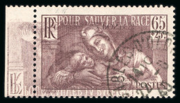 1937, Pour Sauver La Race Y&T N°356 O Avec Double Impression - Used Stamps