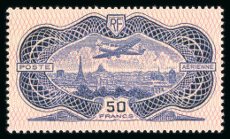 1936, Avion Survolant Paris 50 Francs Burelé Y&T PA - 1927-1959 Mint/hinged