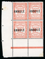 1911, Cours D'Instruction, Taxe Duval 50 Centimes Rouge, - Cours D'Instruction