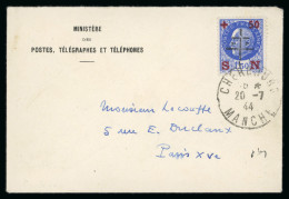 Cherbourg (Manche): Type Bersier Surchargé, Mayer N°20 - Liberation