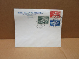 OSTENDE (Belgique) Enveloppe Hotel Belle Vue Britannia Affranchie Rotary International 1954 - Sonstige & Ohne Zuordnung