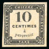 1859, Chiffres Taxe 10 Centimes Noir Litographié Y&T - 1859-1959 Mint/hinged
