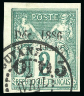 1886-1888, Type Sage, Y&T N°1 O, 2 Marges Particulièrement - Andere & Zonder Classificatie