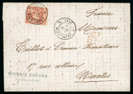 1877, Lettre Pour Nantes, Affranchissement Colonies - Sonstige & Ohne Zuordnung