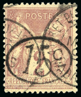 1896, Type Sage, Y&T N°24 O Surcharge Ellipse 15c Sur - Other & Unclassified