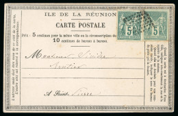 1877-1879, Carte Postale Imprimée "Ile De La Réunion" - Other & Unclassified