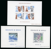 1988-1992, Lot De Monaco Avec 6 Blocs Non Dentelés - Collections, Lots & Series