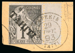 1893, Alphée Dubois, Y&T N°7a O 1 Centime Noir Sur - Other & Unclassified