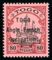 1914, Y&T N°40a **, Variété Petit O Dans TOGO, Surcharge - Otros & Sin Clasificación