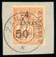 1897, Type Sage, Y&T N°36d (surcharge V) O, Sur Fragment, - Other & Unclassified