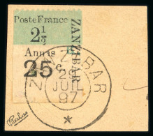 1897, Y&T N°37A (surcharge II) O, Sur Fragment, Belle - Other & Unclassified