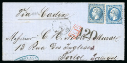 France: 1859-1865, Sélection De 3 Lettres Et Un Devant - Collections