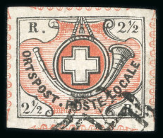 1850, Übergangszeit, 2 1/2 Rp Sogenannte Winterthur, Gestempelt Durch Zürcher-Rosette - 1843-1852 Poste Federali E Cantonali