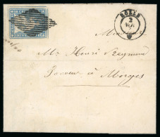 1854, Strubel Ausgabe 10 Rappen Vom Zweiten Münchner Druck Auf Faltbrief Nach Morges - 1843-1852 Federal & Cantonal Stamps