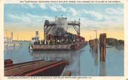 U.S.A  .   Louisiana   New Orléans    Crossing Mississipi Rivert At Avondale  Railway Barge    (voir Scan) - New Orleans
