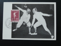 Carte Maximum Card Escrime Fencing Luxembourg 1985 - Fencing