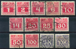 AUSTRIA 1908-13 Postage Due  Used  Michel 34-46 - Taxe