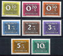 AUSTRIA 1985-89 Postage Due MNH / **  Michel 260-67 - Taxe