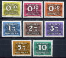 AUSTRIA 1985-89 Postage Due MNH / **  Michel 260-67 - Segnatasse