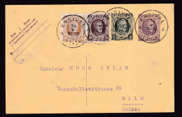 DDEE 865 -- Entier Postal Houyoux + TP Dito ENSIVAL 1927 Vers BALE Suisse - Origine FRANCVAL - Cartes Postales 1909-1934