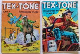 Lot De 2 Petits Formats Trimestriels TEX TONE N° 285 1969 Et 309 1970 ÉTAT MOYEN - Loten Van Stripverhalen