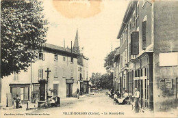 - Rhône -ref-A203- Villié Morgon - La Grande Rue - Coiffeur - - Villie Morgon