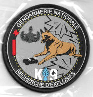 Ecusson PVC GENDARMERIE NATIONALE RECHERCHE D EXPLOSIFS K9 - Police