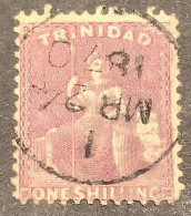 Trinidad 1863-80 1s Mauve Wmk Crown CC Scarce Postmark !  (BWI British Empire Colonies Commonwealth - Trinidad En Tobago (...-1961)