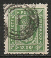 Danmark 1875 Dienst, Service, 32 Ore Gestempeld - Dienstzegels