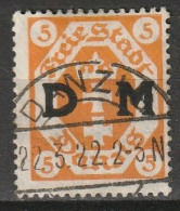 Danzig 1921 Dienstmarken Mi. 1. Gestempelt DANZIG 22.3.22gebraucht, Schön Gestempelt - Dienstmarken