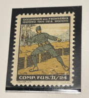 Schweiz Swiss Soldatenmarke  Occupation Des Frontieres 1914- 1918 Comp. Fus. II/ 24  Z 20 - Vignetten
