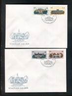 "DDR" 1986, Mi. 3032-3035 "Schloesser" Auf 2 FDC (0574) - 1981-1990