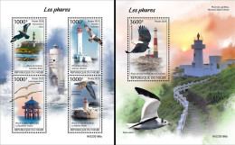 Niger 2023, Lighthouses, Birds, 4val In BF+BF - Albatros & Stormvogels