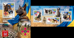 Centrafrica 2023, Ukraine, Dogs Of War, 4val In BF+BF - Centrafricaine (République)