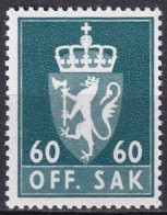 NORWEGEN 1972 Mi-Nr. D 78y Dienstmarke ** MNH - Service