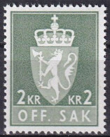 NORWEGEN 1972 Mi-Nr. D 84y Dienstmarke ** MNH - Servizio