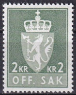 NORWEGEN 1972 Mi-Nr. D 84y Dienstmarke ** MNH - Dienstzegels