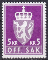 NORWEGEN 1975 Mi-Nr. D 101 Dienstmarke ** MNH - Dienstmarken