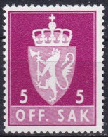 NORWEGEN 1980 Mi-Nr. D 106 Dienstmarke ** MNH - Service