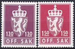 NORWEGEN 1981 Mi-Nr. D 109/10 Dienstmarken ** MNH - Dienstzegels