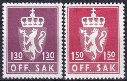 NORWEGEN 1981 Mi-Nr. D 109/10 Dienstmarken ** MNH - Servizio