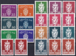 NORWEGEN 1980 Mi-Nr. Lot Dienstmarken ** MNH - Officials