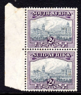 SOUTH AFRICA - 1950 PRETORIA VERTICAL PAIR MNH ** SG 116 (2SCANS) - Unused Stamps